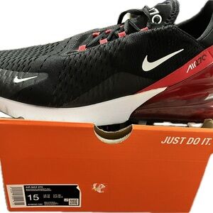 Nike Air Max 270 Black and Red Athletic Shoes ‘Bred’